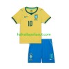 Jalkapallo Pelipaidat/Peliasut Brasilia Vinicius Junior 10 Lasten Kotipaita World Cup 2026 Lyhythihainen